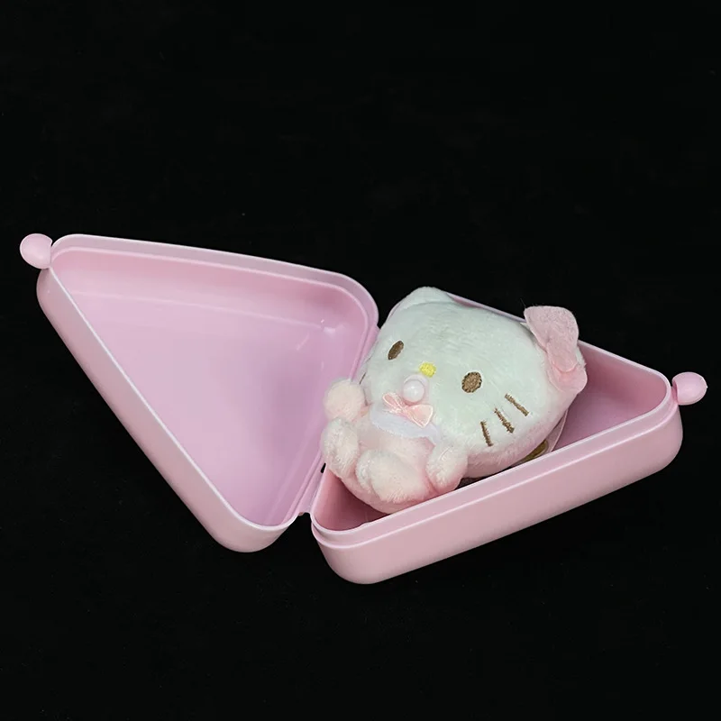 Kawaii Sanrios Jewelry Storage Box Hellokitty Cinnamoroll Purin Anime Plastic Portable Necklace Earrings Ring Sundries Organizer