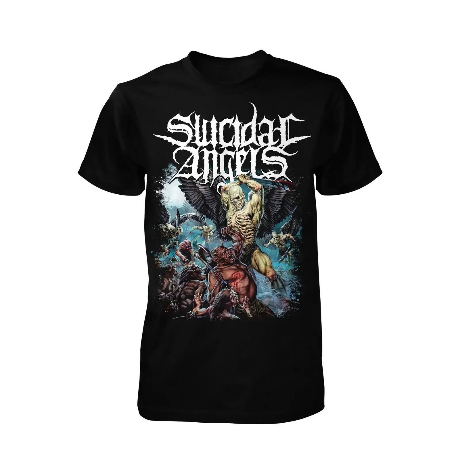 Suicidal Angels Years Of Aggression T Shirt M XXL vintage Washed designer clothes Stretched fashion graphic Unisex streetwear
