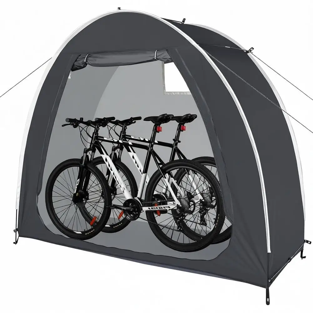 

Портативный уличный тент для хранения велосипедов, водонепроницаемый чехол для 1-4 велосипедов и садового инвентаря