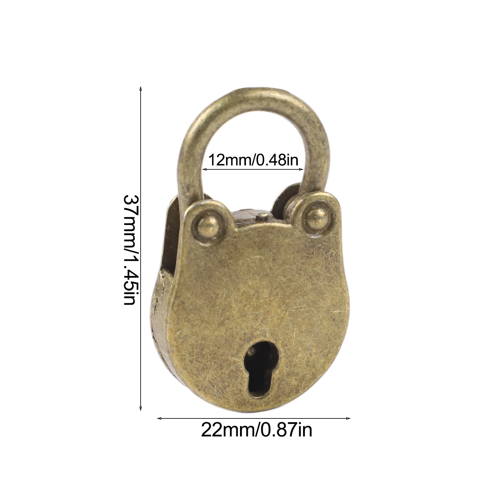 Decorative Padlock For Cabinets Vintage Lock Antique Padlock Includes Screws Long-lasting Use Easy Installation