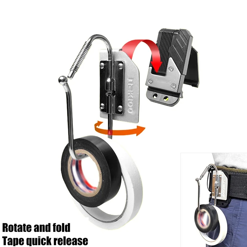 【F】Electrician Specific Quick Hanging Buckle Waist Insulation Tape Folding Hanging Buckle Tool Hook Electric Tools Parts