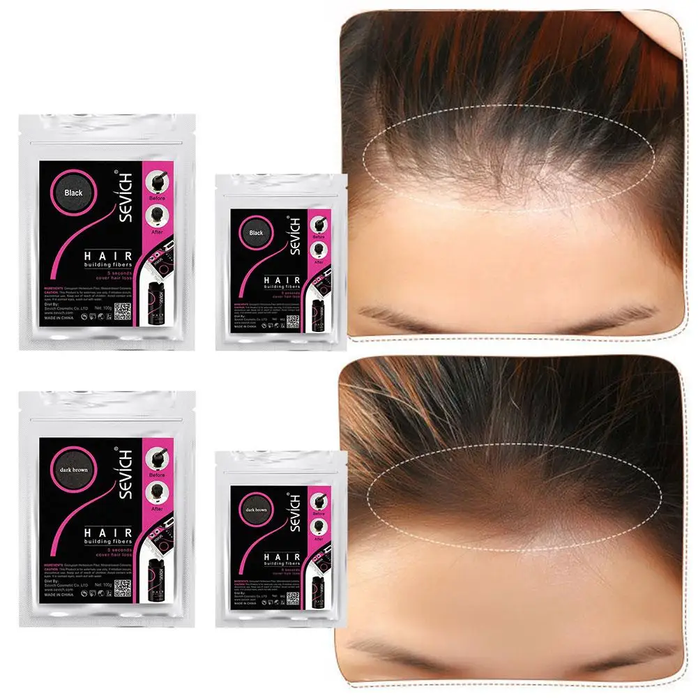 50/100g Hair Fiber Keratin Thickening Fibre Capillaire Instant Regrowth Hair Building Refill Loss Fibers Products Powders C8O8