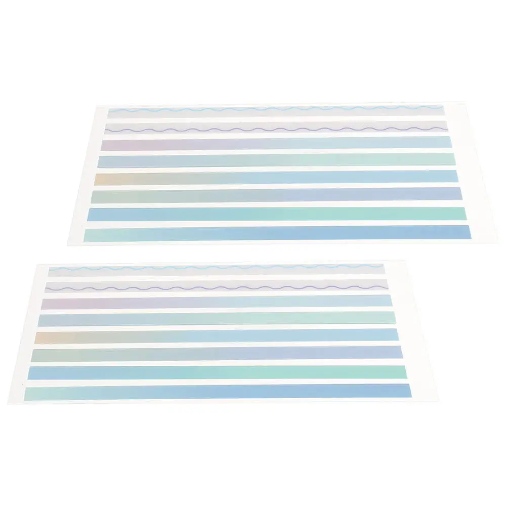 2Sets Reading Strips Wear-Resistant Pet Material Bright Colorful Book Tabs Index Tabs Long Sticky Strips for Reading Annotation