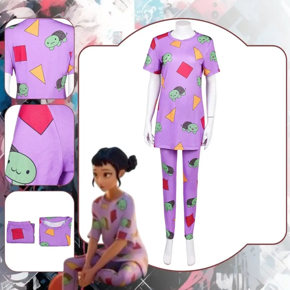 

Kpop Demon Hunters Zoey Cosplay Pajamas Sleepwear for Women Girls Soft Top Pants Pyjamas Roleplay Outfit Halloween Carnival Suit
