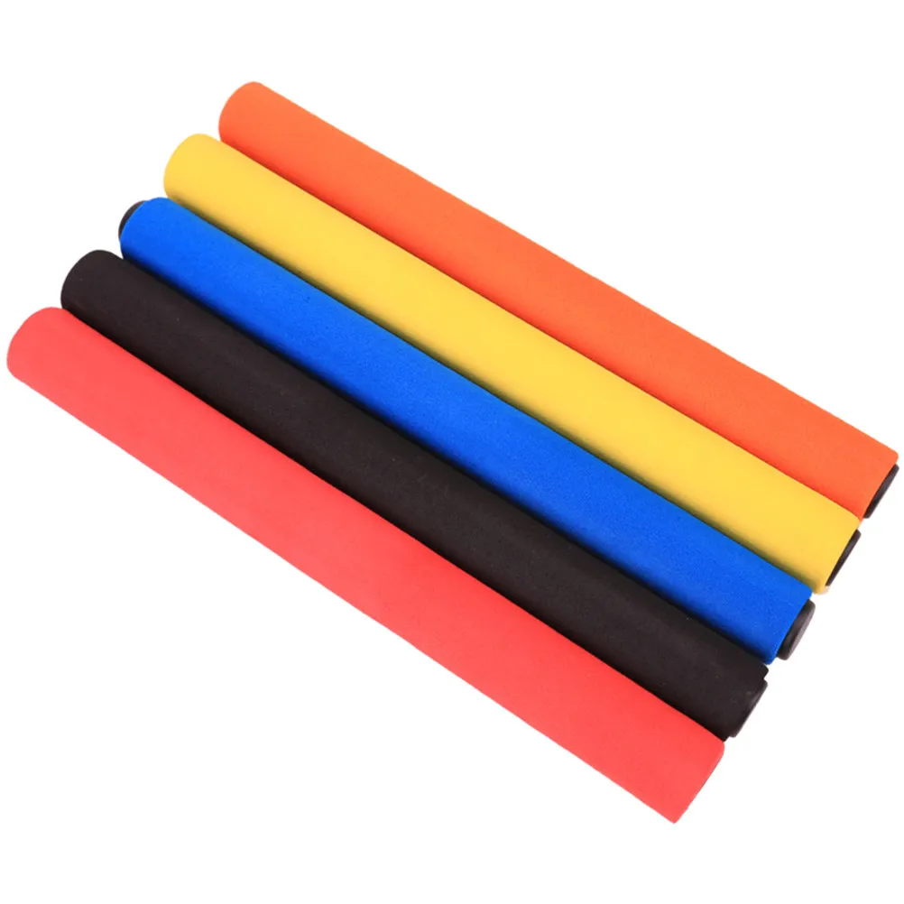 5Pcs High Quality Relay Sticks with Sponge Cover Supple Type Lightweight Anti-Skid Sticks for Outdoor Sports Race Training