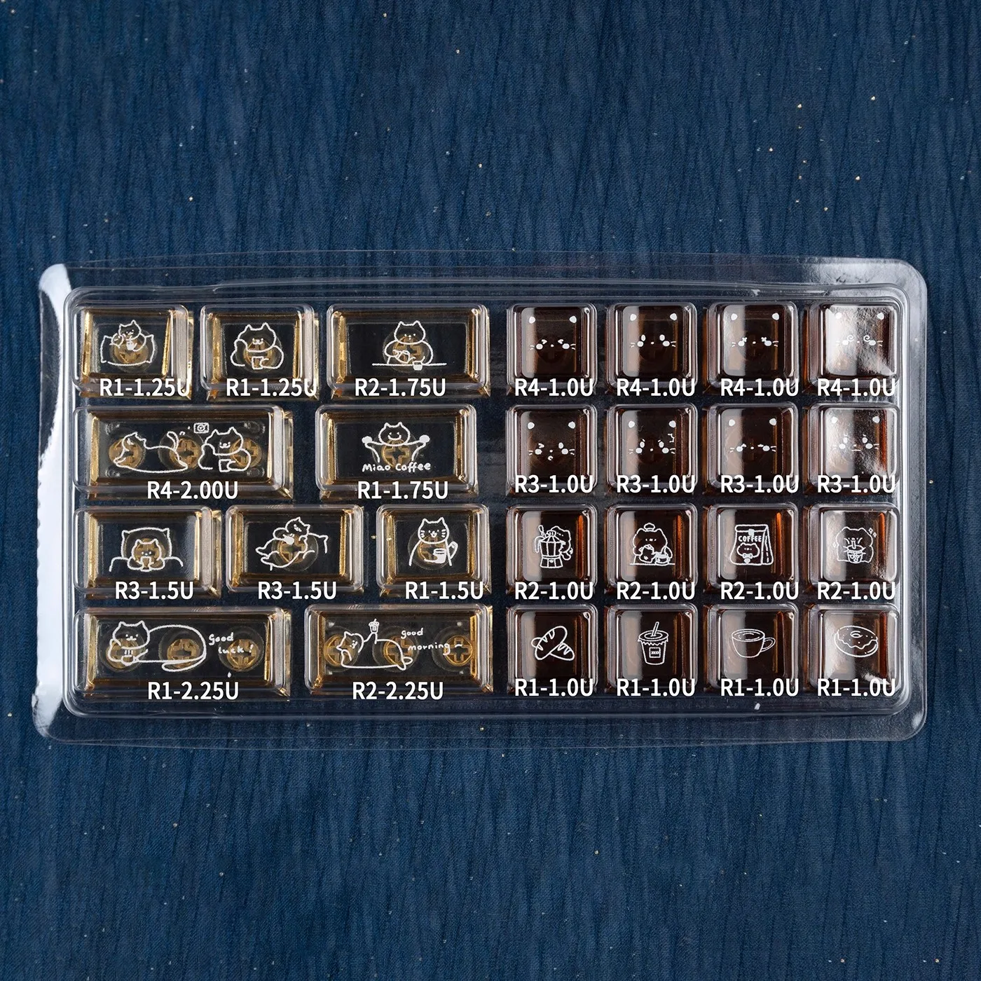 Leuke koffie kat thema Keycaps PBT + PC Keycap Cherry profiel aangepaste spel transparante KeyCap voor mechanisch toetsenbord accessoire cadeau