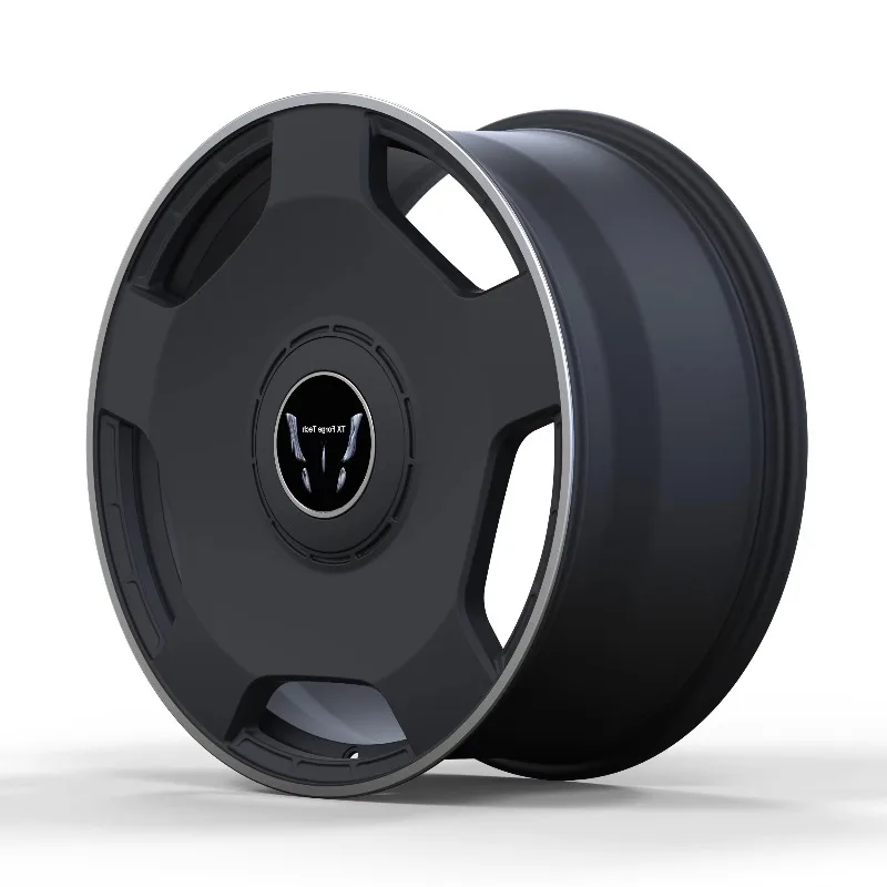 Factory Hot Sell Forged Wheels Hub Customize 17 18 19 20 21 Inch Aluminum Rims  Black Modified