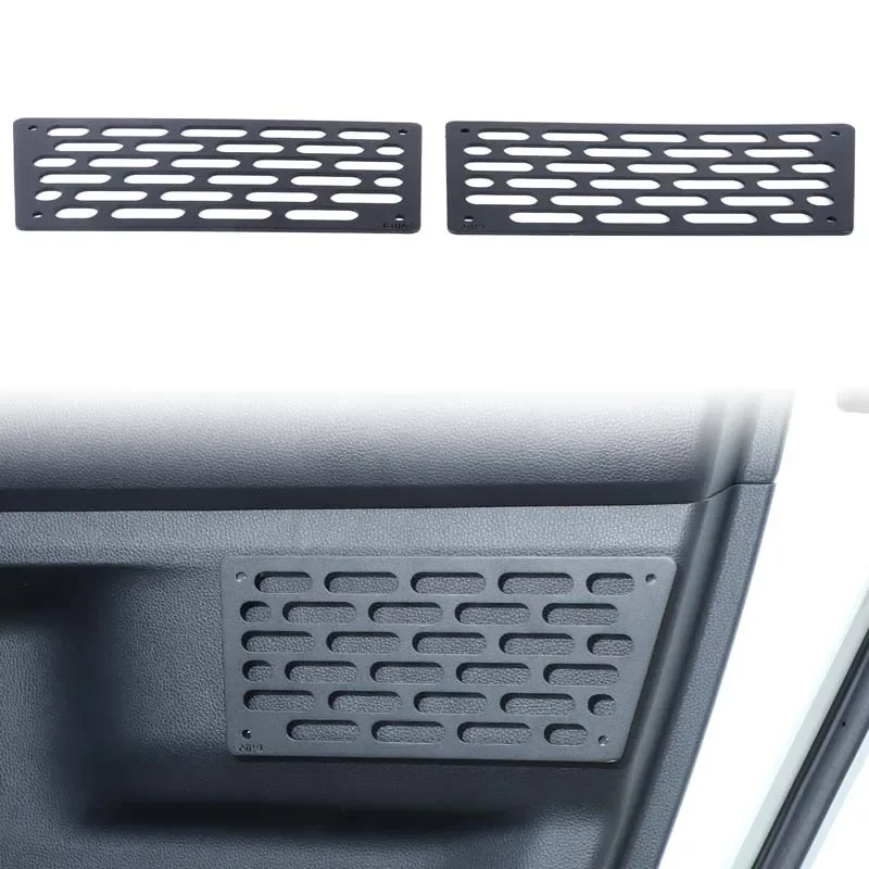 

For Toyota Land Cruiser Prado 250 LC250 2024+ car front door inner door panel hanging net accessories 2Pcs Aluminum alloy black