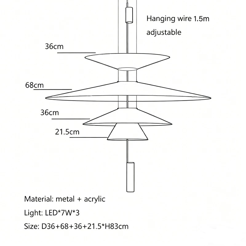 

Nordic Minimalist Art UFO Chandelier Modern Living Dining Room Home Decor Pendant Lights Restaurant Cafe Bar Loft Hanging