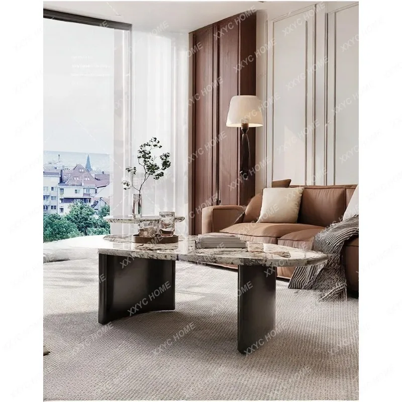 XX  luxury stone coffee table small apartment living room household simple high-end sofa movable combination