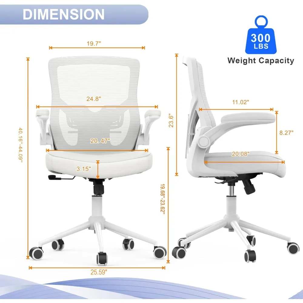 Office Chair, High Back Desk Chair Adjustable Height and Ergonomic Design Home Office Computer Chair Executive Lumbar Support