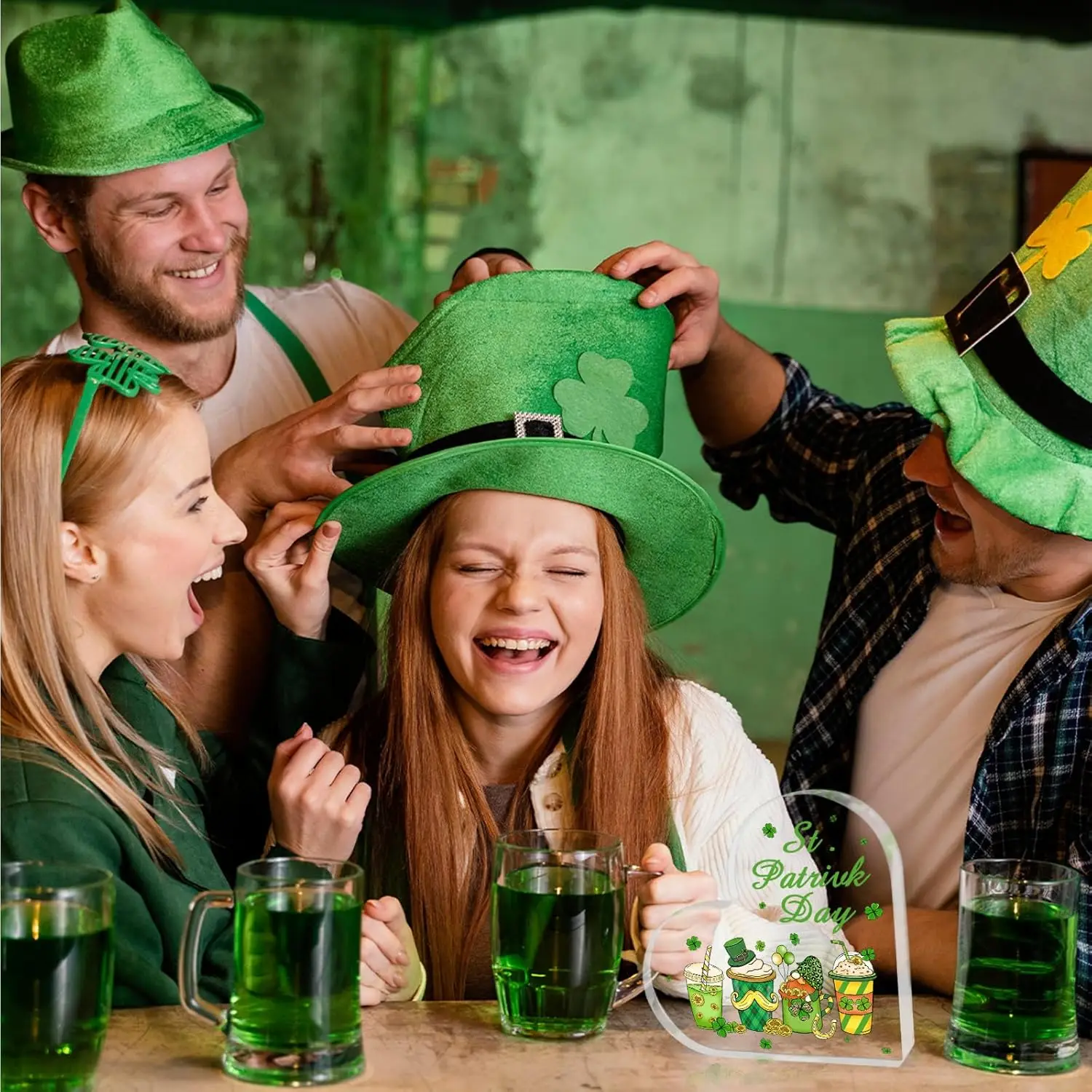 هدايا عيد القديس باتريك وديكور عيد القديس باتريك للطاولة، مكتب المكتب، الرف، غرفة المعيشة وغرفة النوم - عيد القديس باتريك السعيد