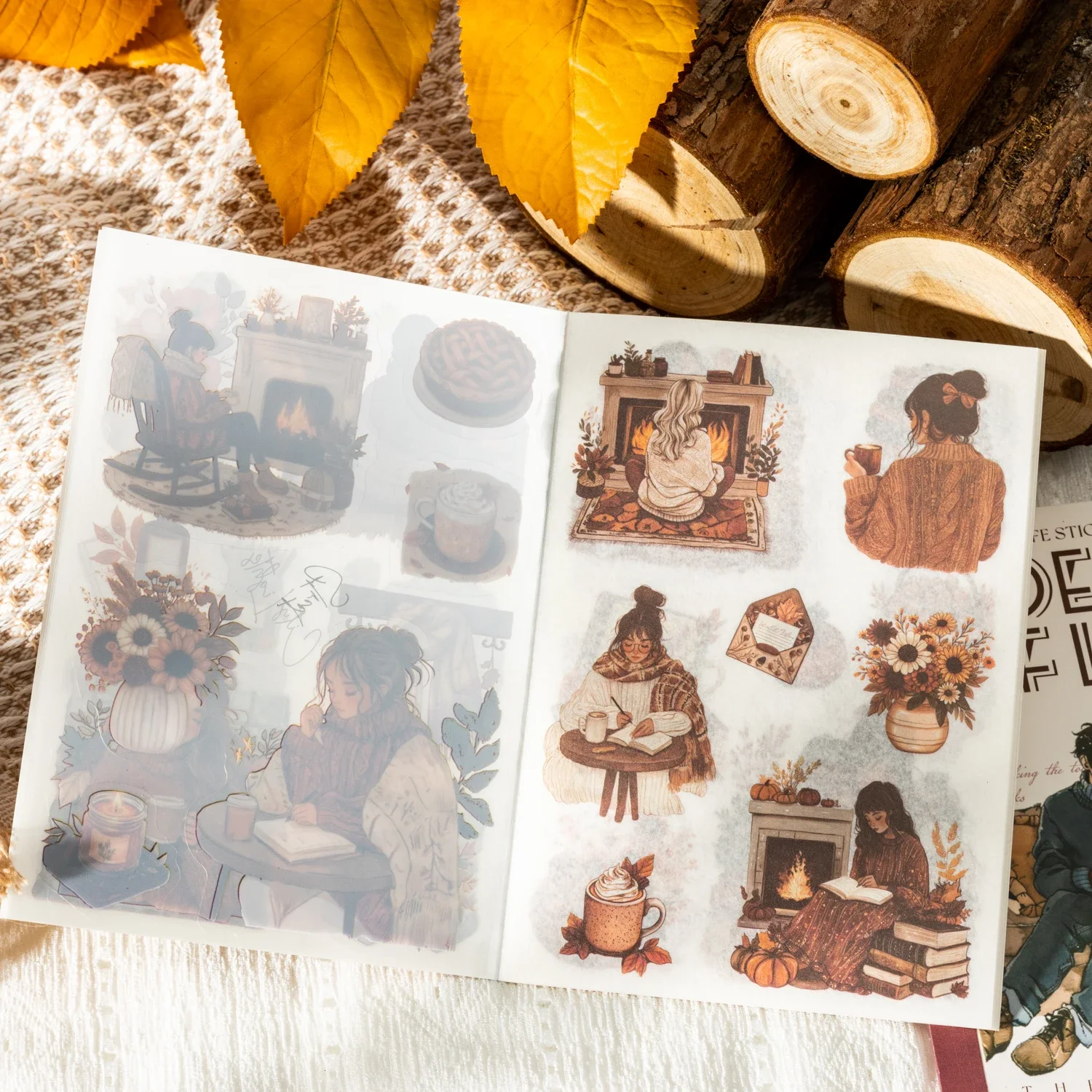 Винтажные принадлежности для скрапбукинга для повседневной жизни, книга-наклейка, креативный декоративный материал, наклейки для дневника, эстетические канцелярские принадлежности