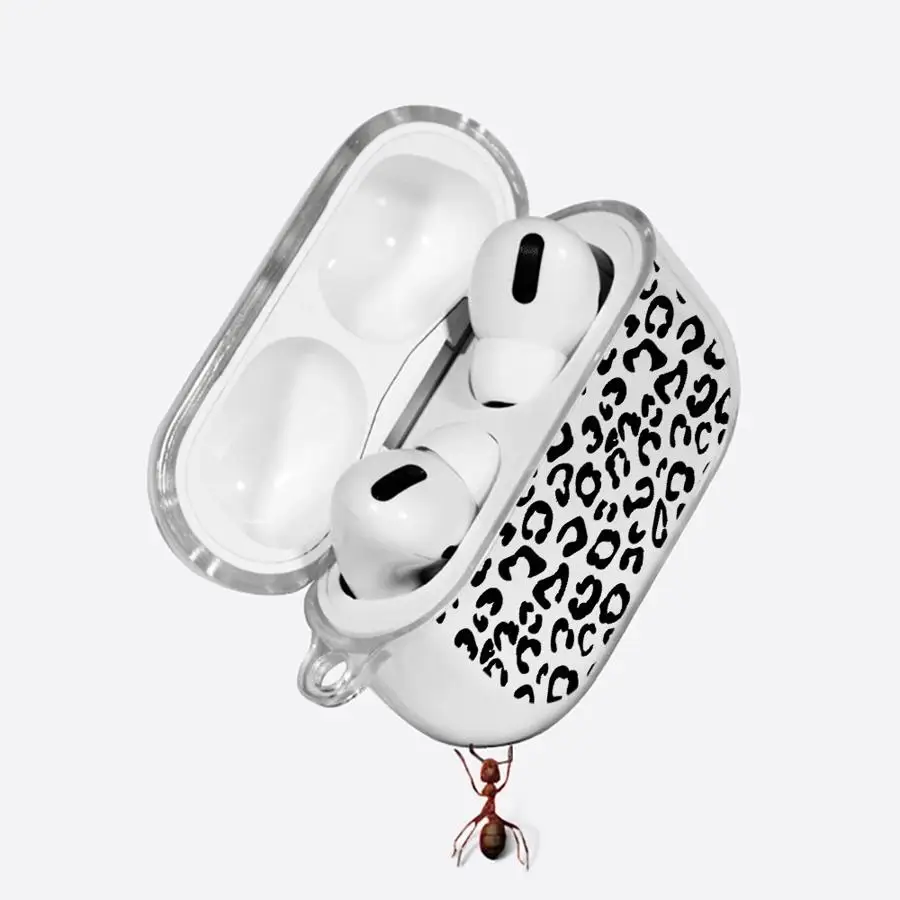 

Clear Earphone Cases Cover Case For Airpods 4 3 1 Pro2 2 Pro3 Pro Leopard Print Art