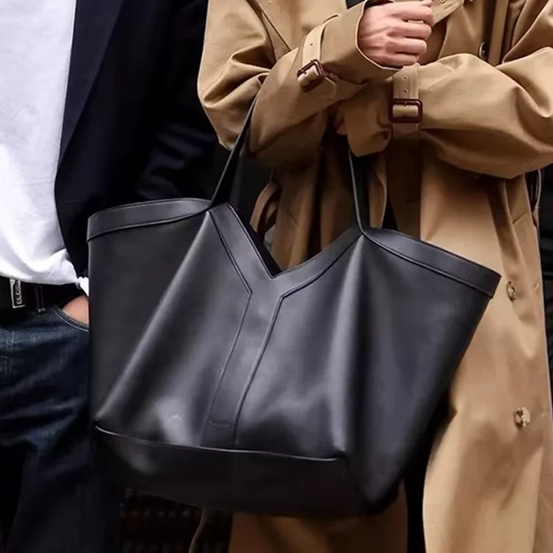 

2025 Spring Luxury Brand Genuine Leather Bags Women Totes Fashion Y Cabas Handbags Women Casual Cowhide Shoulder Bags Lady
