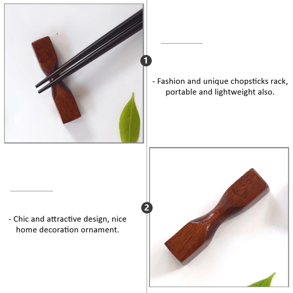 

5 Pcs Wooden Chopstick Rest Home Chopsticks Holder Japanese-style Rack Phoebe Tableware Supplies