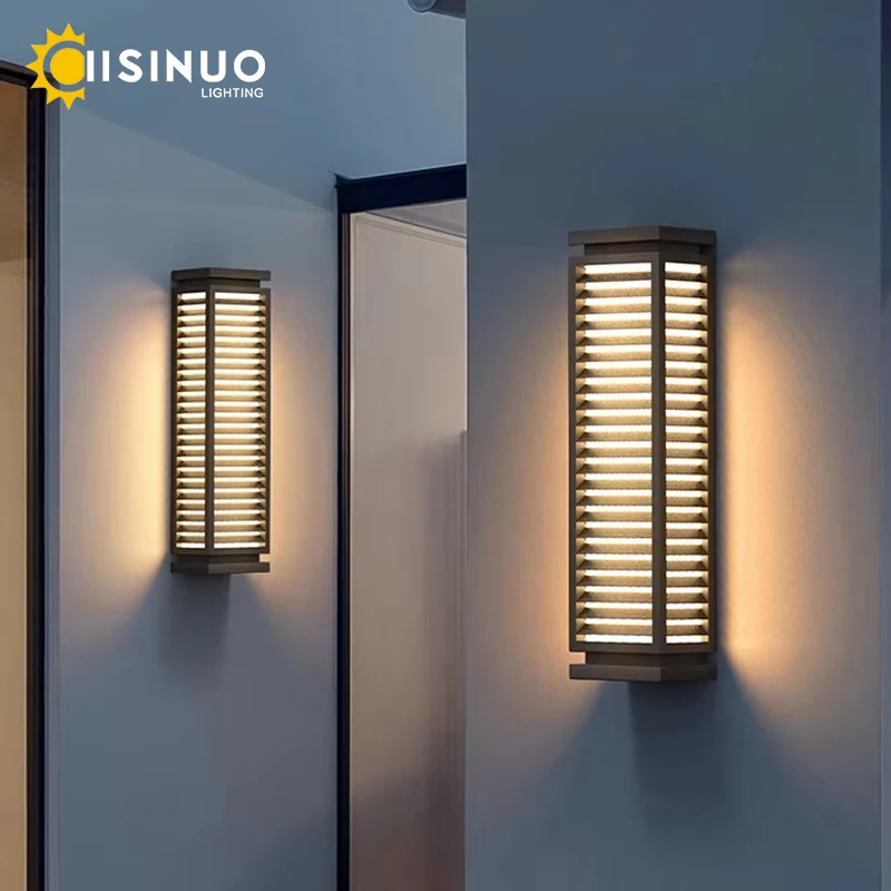 Outdoor Stainless Steel Wall Lights LED Cubical Black Lighting Fixture Waterproof Anti-Rust Sconces Luminaire for Garage Pathway