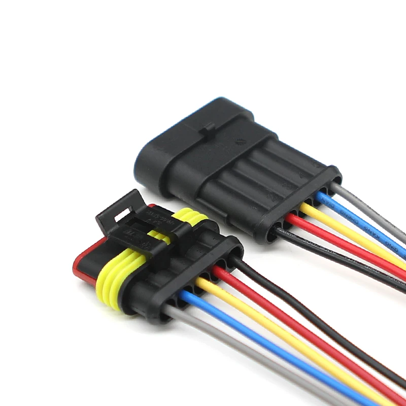 5Pin AMP Superseal 1.5mm Series Cable Automotive Waterproof Connector Male and Female harness Connectors   282107-1 282089-1