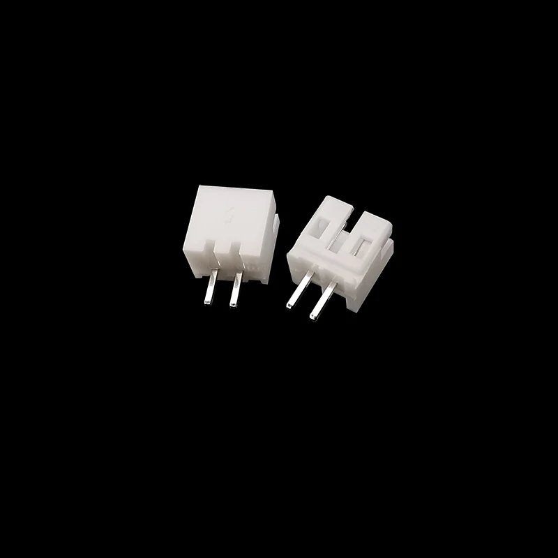 100Pcs JST PH 2.0mm Pitch 2 Pin Terminals Plastic Housing Male Plug Female Socket Straight Pin White Shell Header Wire Connector