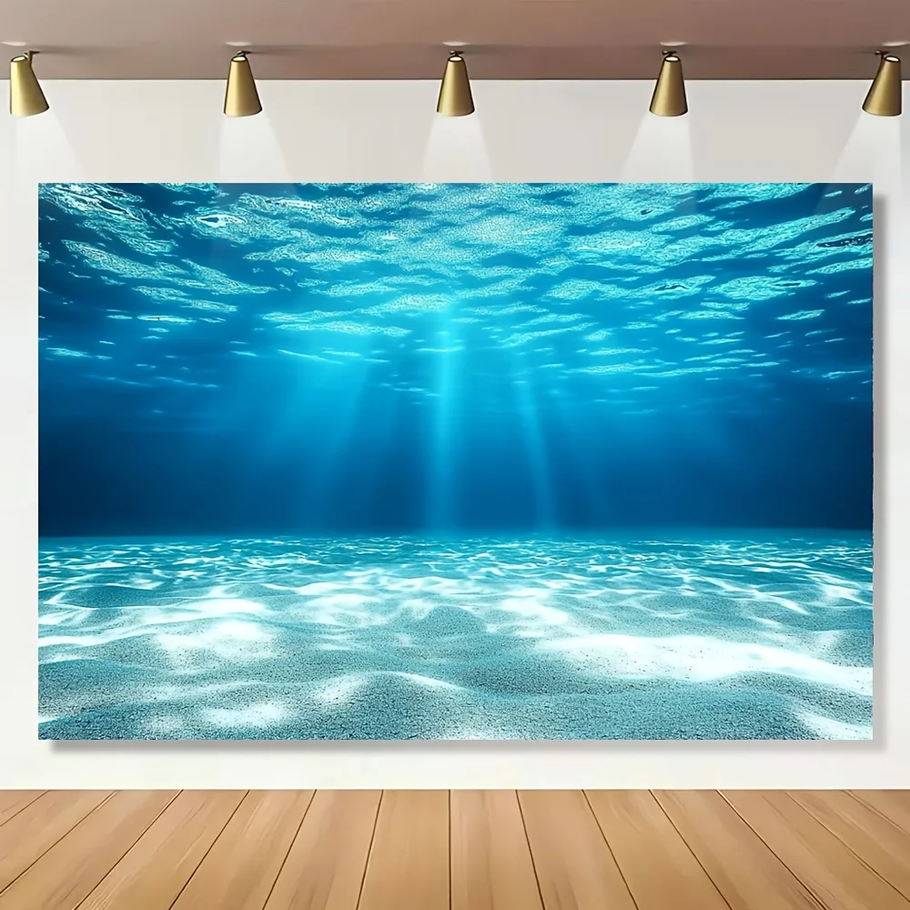 Serene Underwater Ocean View Tapestry Wall Hanging Art Decor Calm Blue Depths For Living Room Bedroom Home Decoration non-toxic
