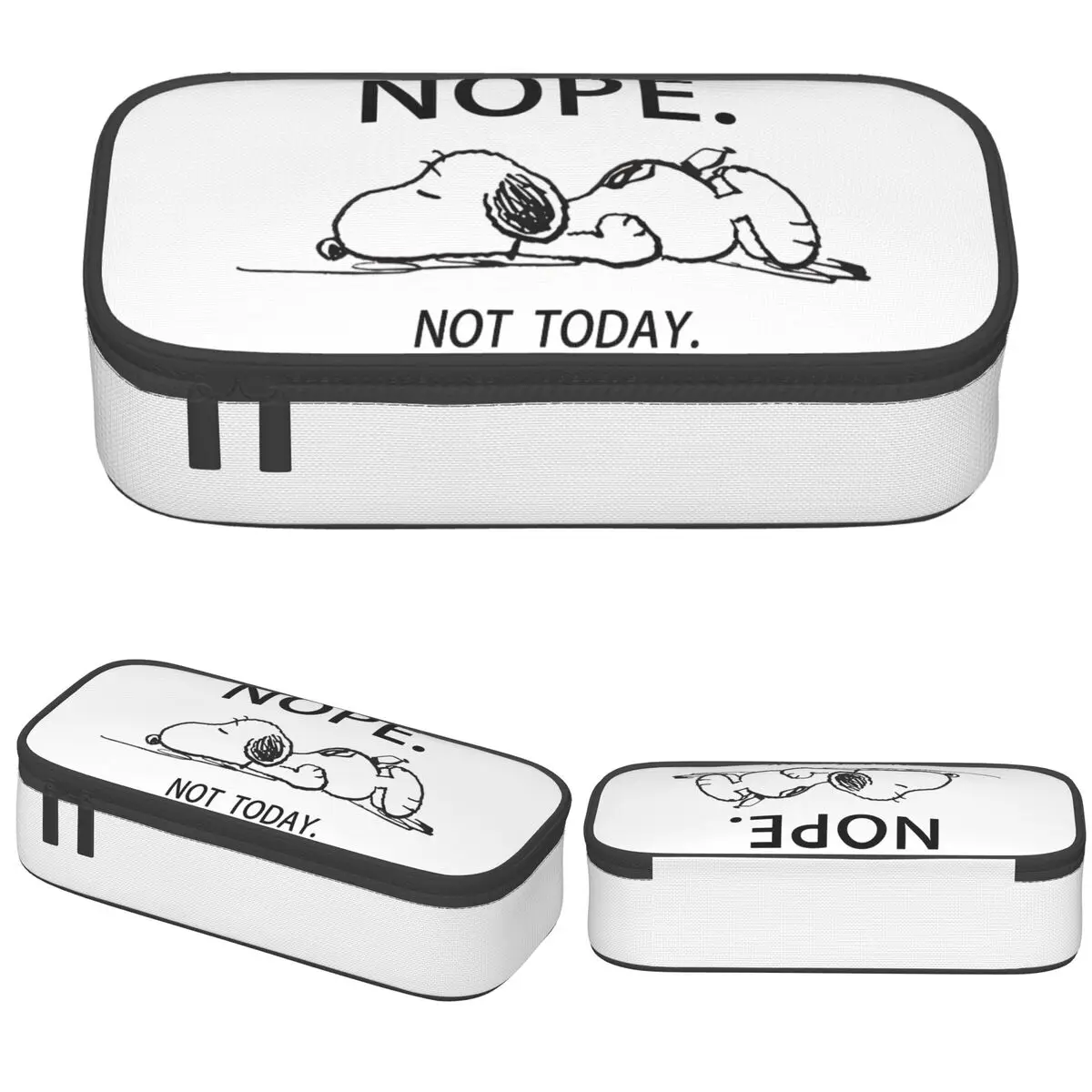 

Cute Cartoon Snoopy Pencil Case Cute Nope Not Today Pen Holder Bag Girls Boys Large Storage School Supplies Gift Pencil Box
