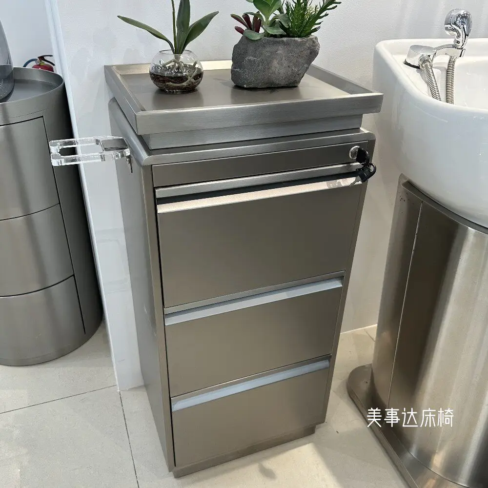 Hair salon special display cabinet Barber shop single and double-sided storage tools Beauty salon Storage storage cabinet