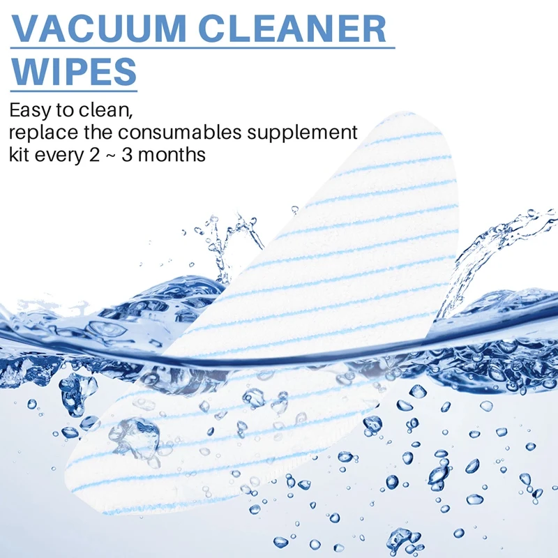 25 Pcs Disposable Microfiber Mopping Pads For Ecovacs Robot Vacuum Cleaner OZMO T8 / T8+/ T8 AIVI/ N8/ N8 Pro/ N8 Pro+