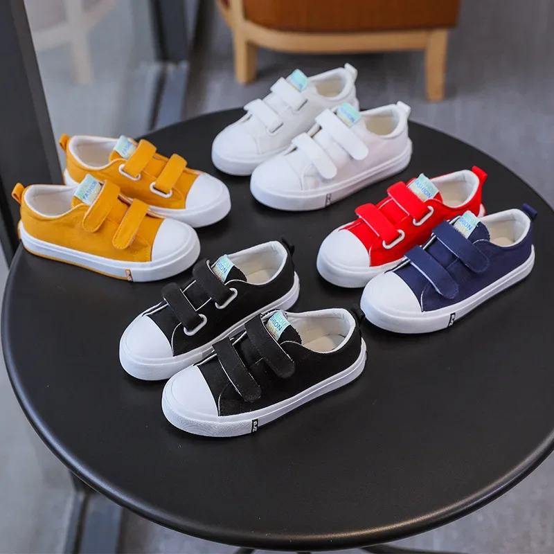 

Children's Canvas Shoes 2025 New Children's Non-slip Soft Bottom Boys and Girls Korean Version Unisex Casual Canvas Shoes 19-36