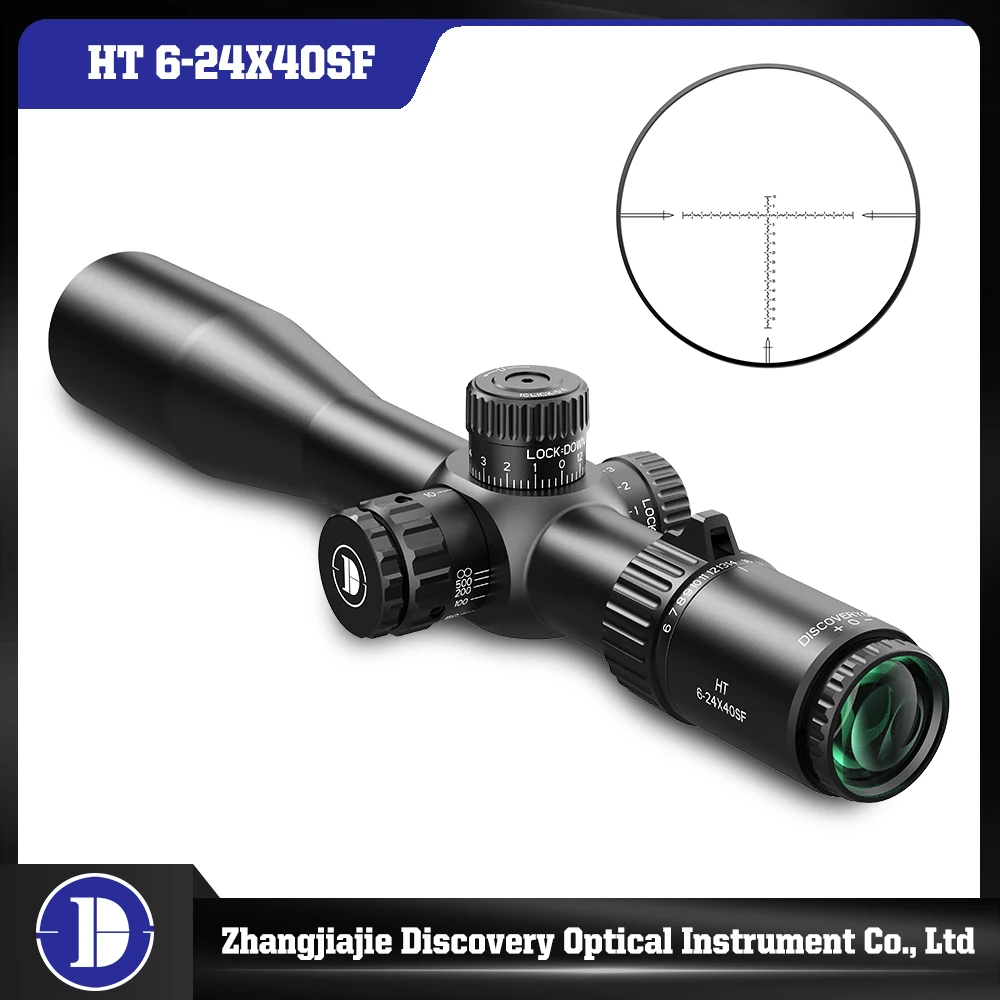 Discovery New HT6-24X40SF FFP Compact Scope Hunting HD Shockproof Riflescope Mount Glass Etched Reticle For .223 5.56 AR15