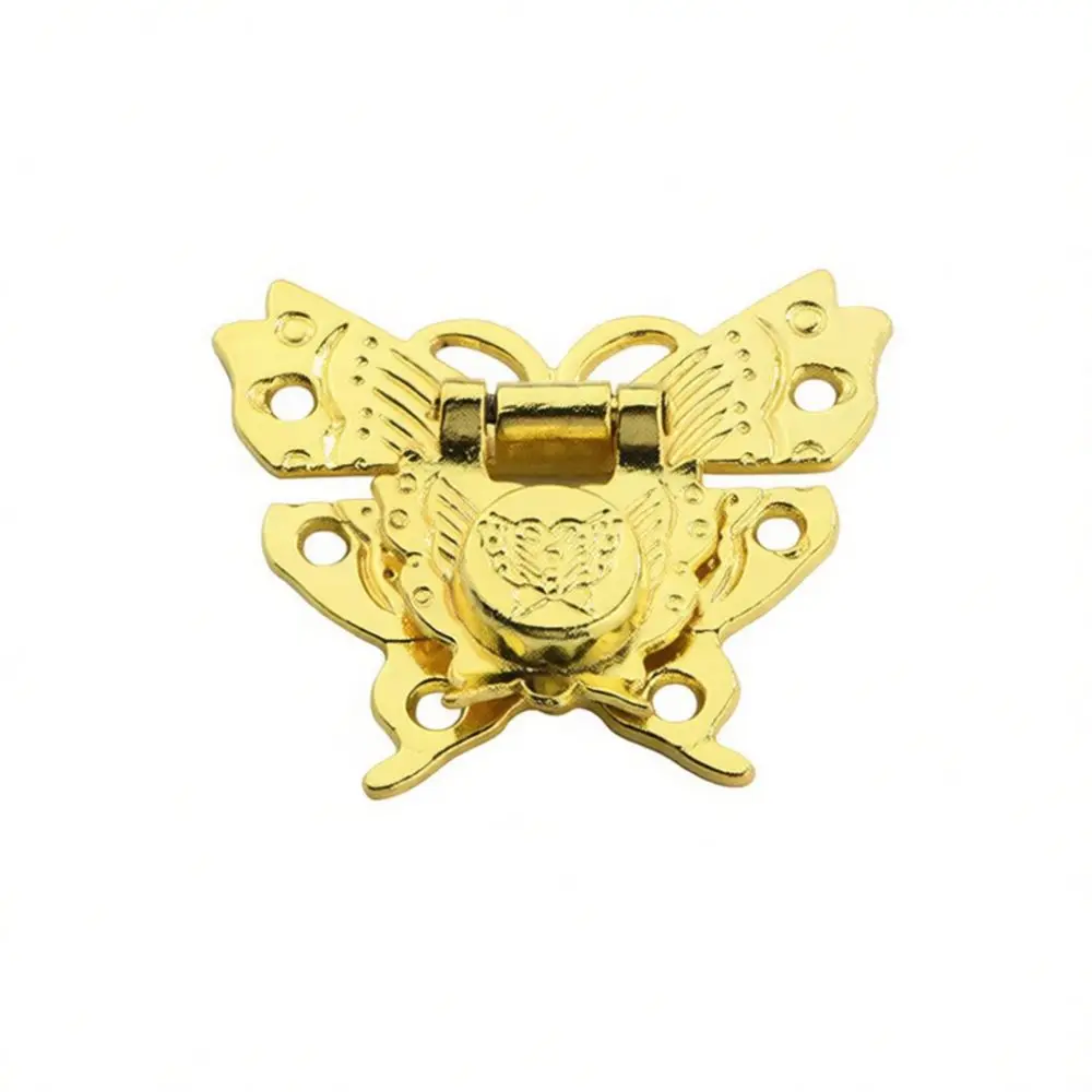 Decorative Butterfly Hasp Latch For Jewelry Box Antique Zinc Alloy Retro Wood Case Drawer Cabinet Style Hardware Accessory