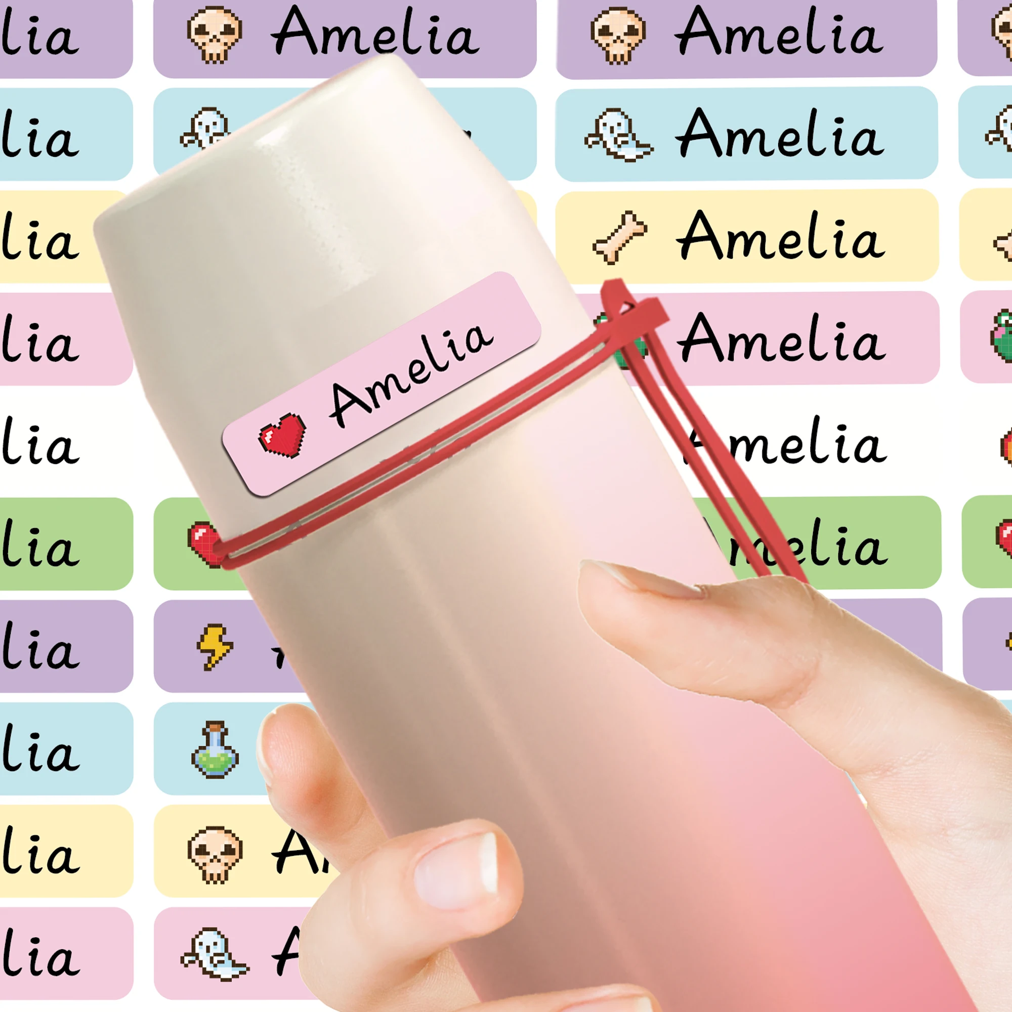 84/126pcs love Personalized Bottom Stickers Customized Tag Customized Label Personalized Patches For Office Supplies
