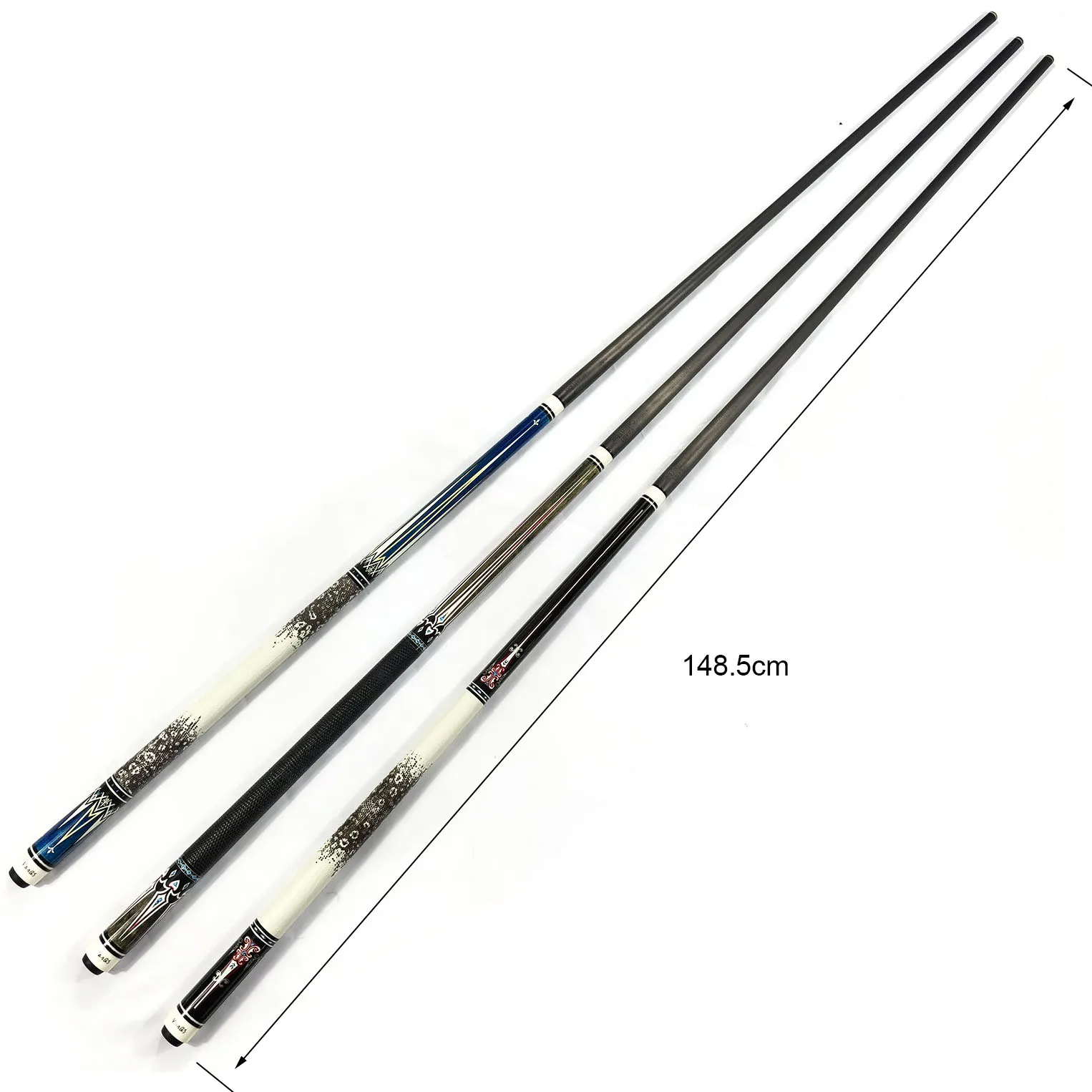

Premium Quality 1/2-PCs 58inch 12.5mmTip Real Carbon Fiber Professional Pool Billiard Cue Stick Cue Stick