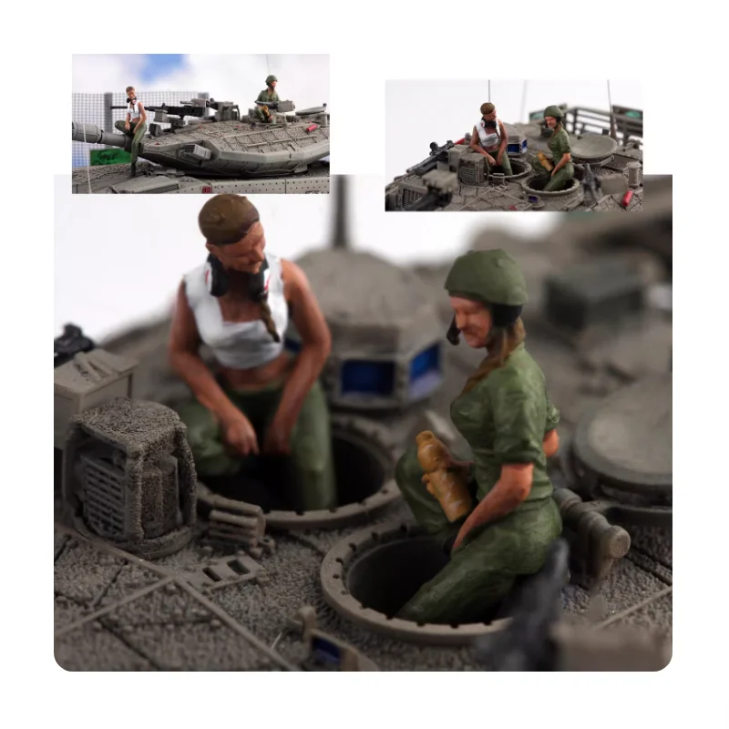 

Масштабная модель 1:72 из смолы: Израильская женская танковая экипажная группа, подходит для сцен с танками и вертолетами, коллекционные декоративные подарки для демонстрации