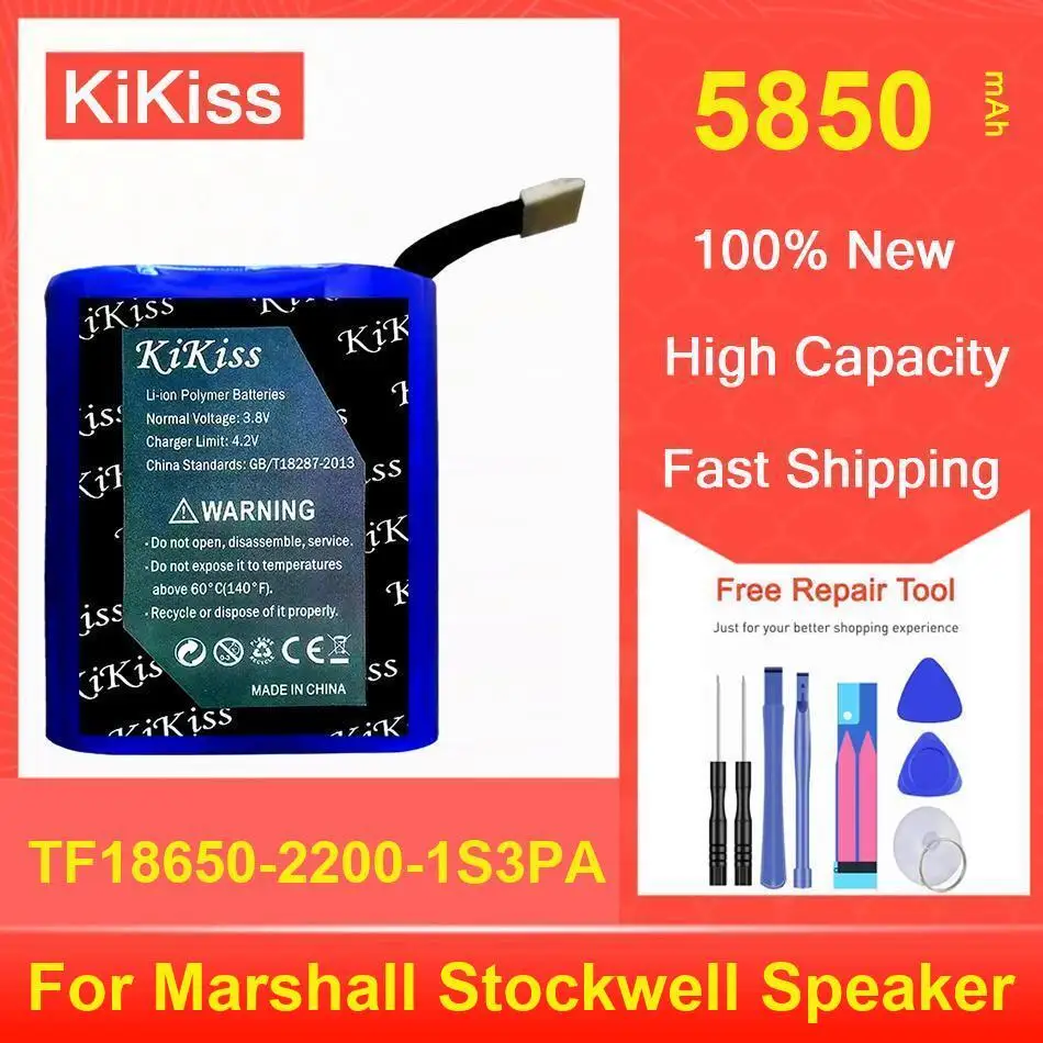 

Аккумулятор Kikiss 5850 мАч TF18650-2200-1S3PA для динамика Marshall Stockwell