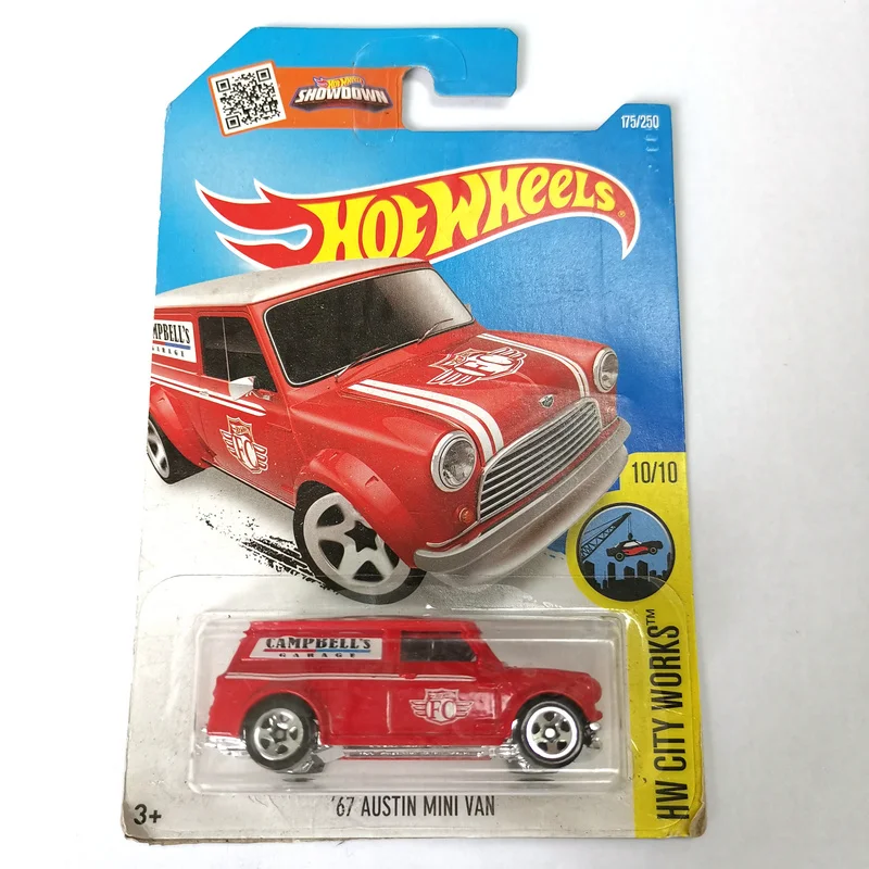 2016-175 HOT WHEELS 1:64 67 AUSTIN MINI VAN colección de aleación fundida a presión modelo de coche regalo de decoración