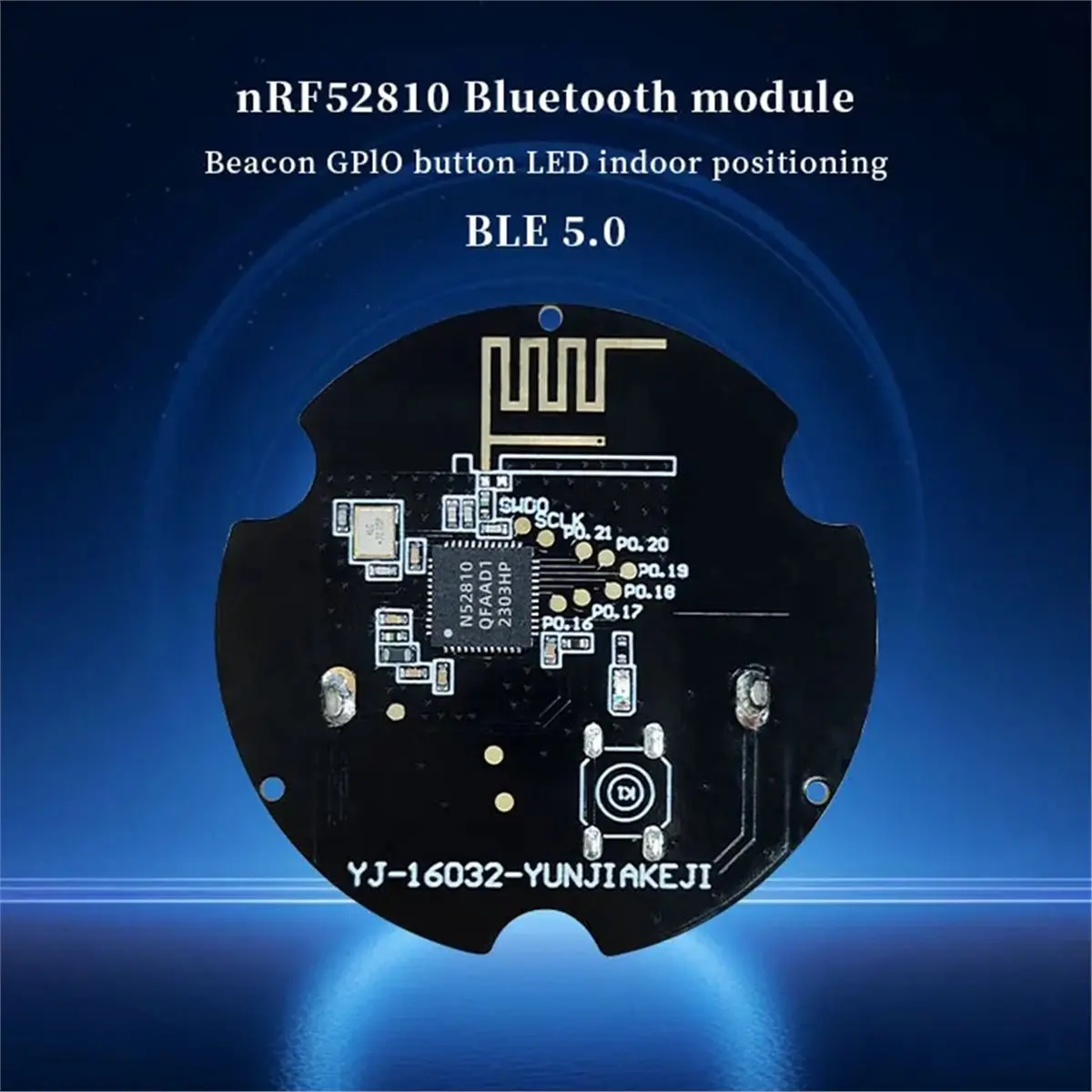 Balise Bluetooth 5.0 BLE SCLS NRF52810, module d'automatisation basse consommation pour positionnement intérieur et solutions IoT, noir