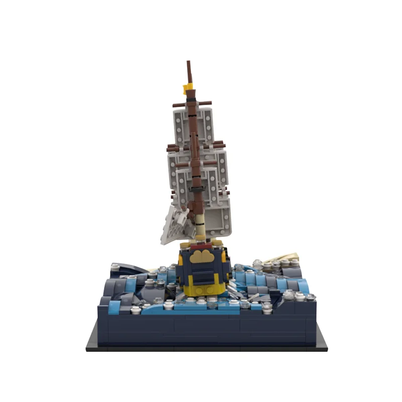 MOC The Unicorn Breaches Through The Dunes Model Building Blocks Desert Sailing Sailing Assembled Brick Toy Creative Kids Gift