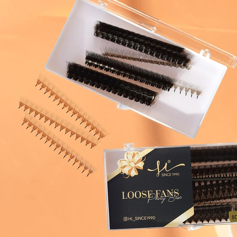 H&L SINCE 1990 Premade Fan Lashes 1000 Fans Thin Base Premade Volume Fans 3--20D Pointy Narrow Base Customized private logo