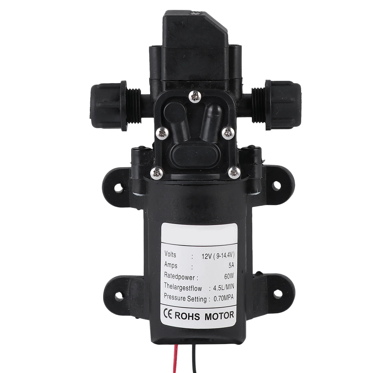 

12V Miniature Diaphragm Water Pump High Pressure Self Priming Durable Plastic Aquarium Fountain Bird Bath Sprayer Gardening