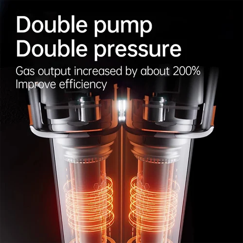 Imagen 2 del producto XUNTING Bomba de bicicleta de alta presión de doble cilindro con manómetro de alta precisión para bombas de aire de bicicleta de carretera MTB