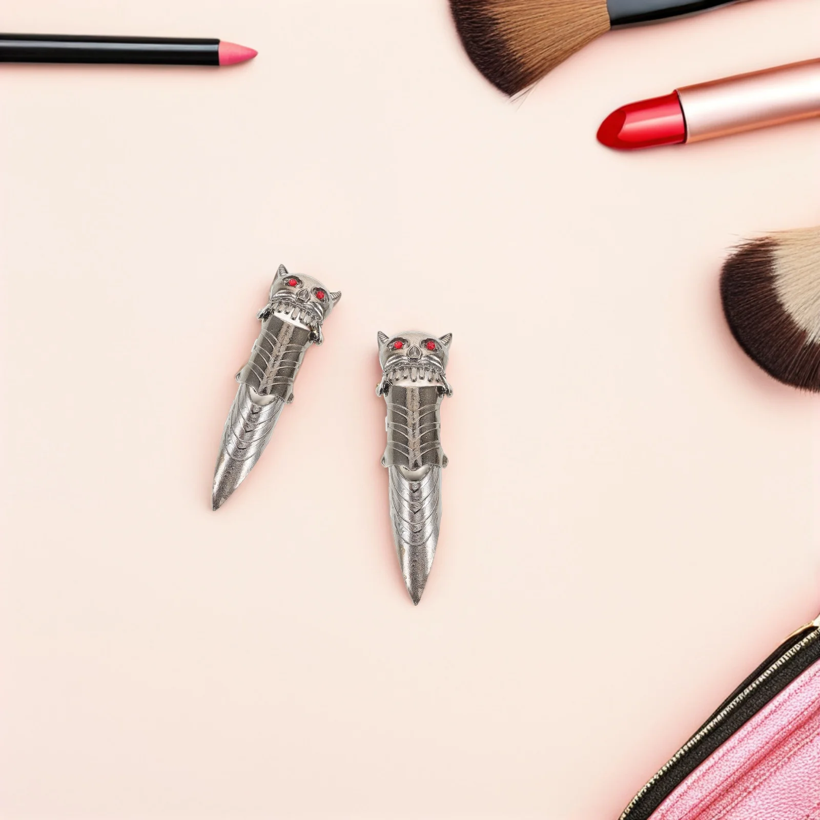 

2pcs Vintage Animal Rings: Gothic Punk Owl Ring For Men Women Metal Full Finger Claw Jewelry Rock Party Costume Cosplay Ring