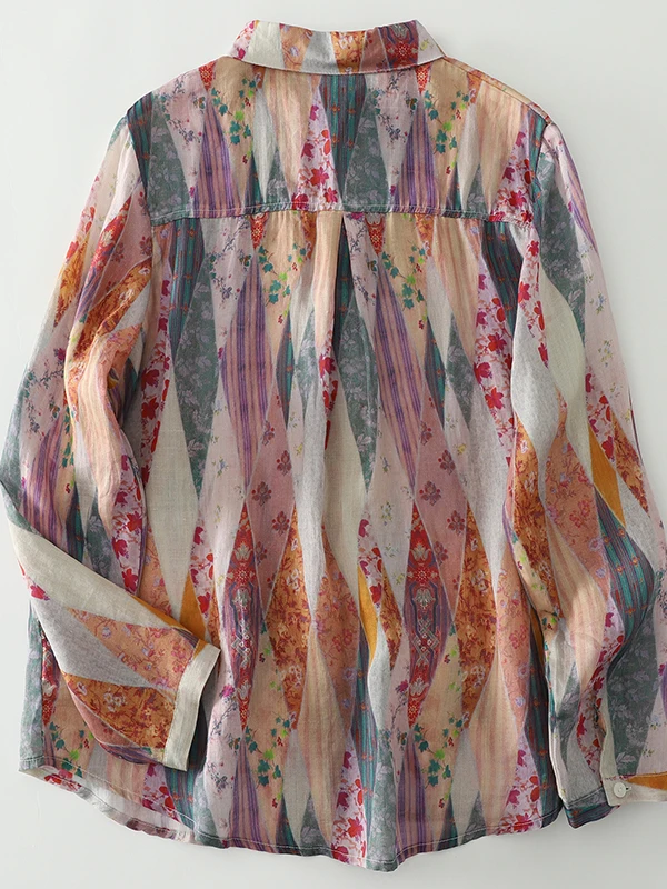Artistic Style Loose Fit Lightweight Long Sleeve Women's Open Cardigan Sun Protection Shirt Breathable Comfortable Autumn Shirt