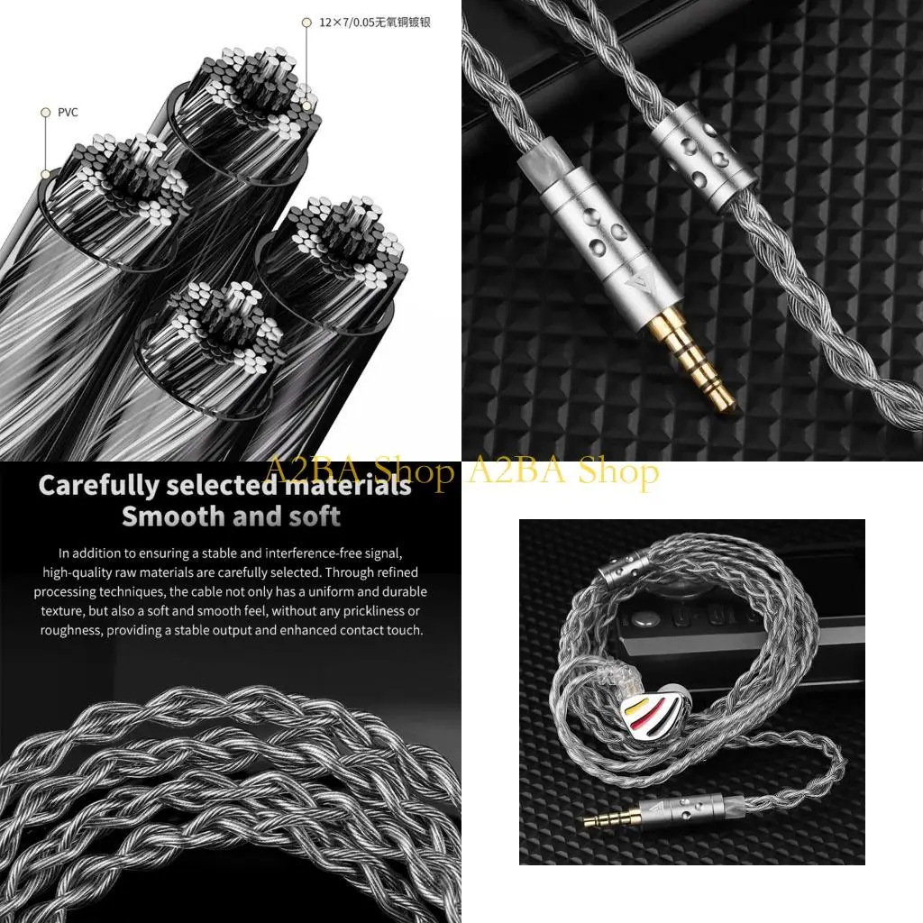 

Плетеный провод A2BA с медным звуковым шнуром с низким сопротивлением, стабильное звуковое соединение