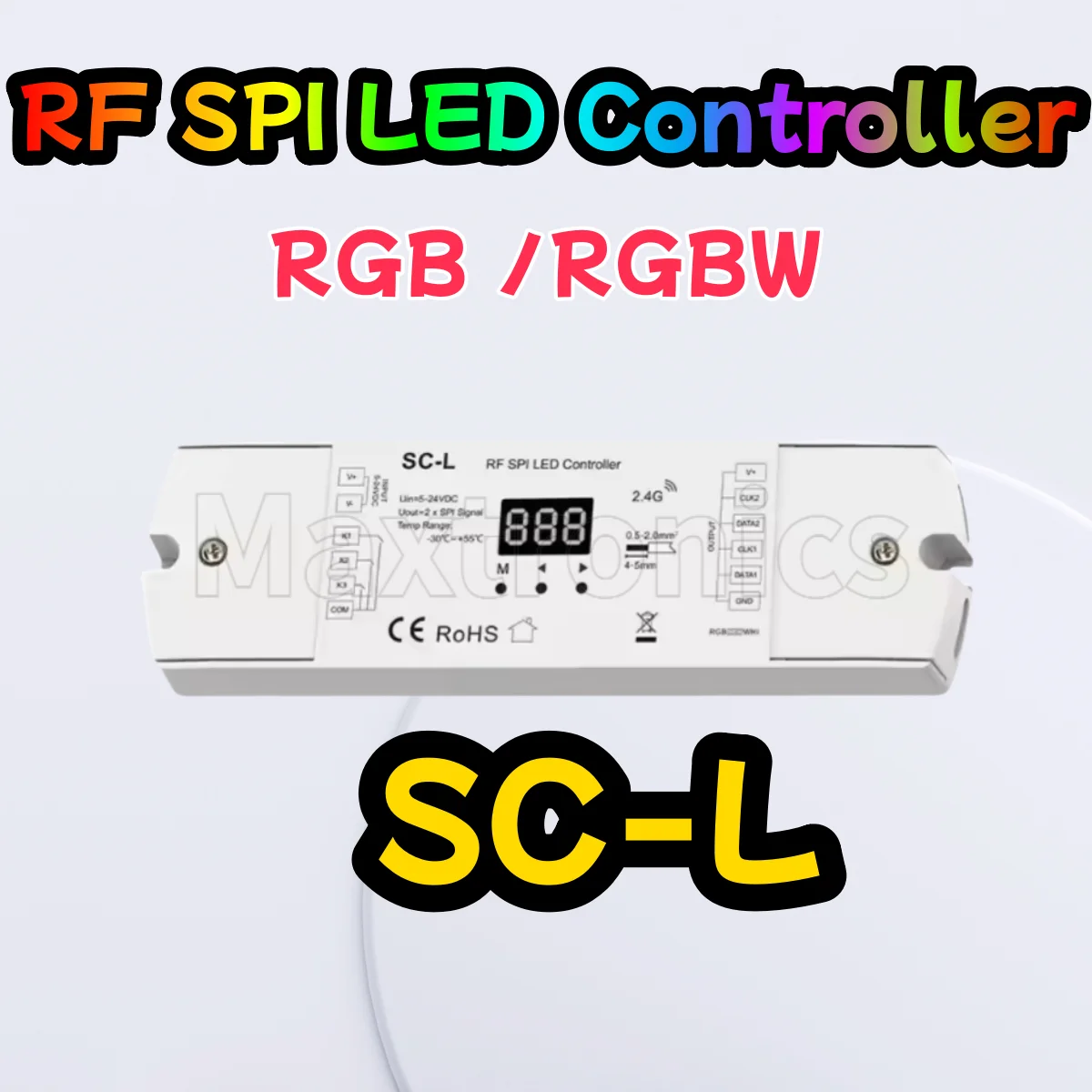 

SC-L RF 2.4G SPI LED Controller DC5-24V for White light/RGB/RGBW Pixel Led Strip controller Compatible with 47 Kinds of Driving