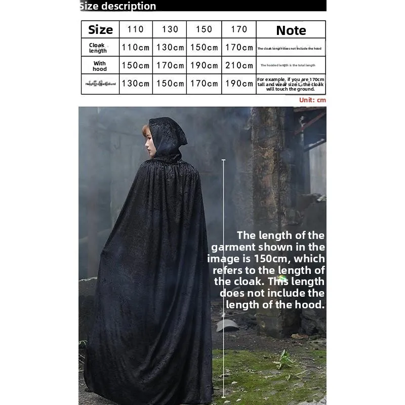 Halloween kostuum volwassen heren kinderen Bla Death Wizard Robe Fem kleding kinderen Ghost Devil Demon Devil