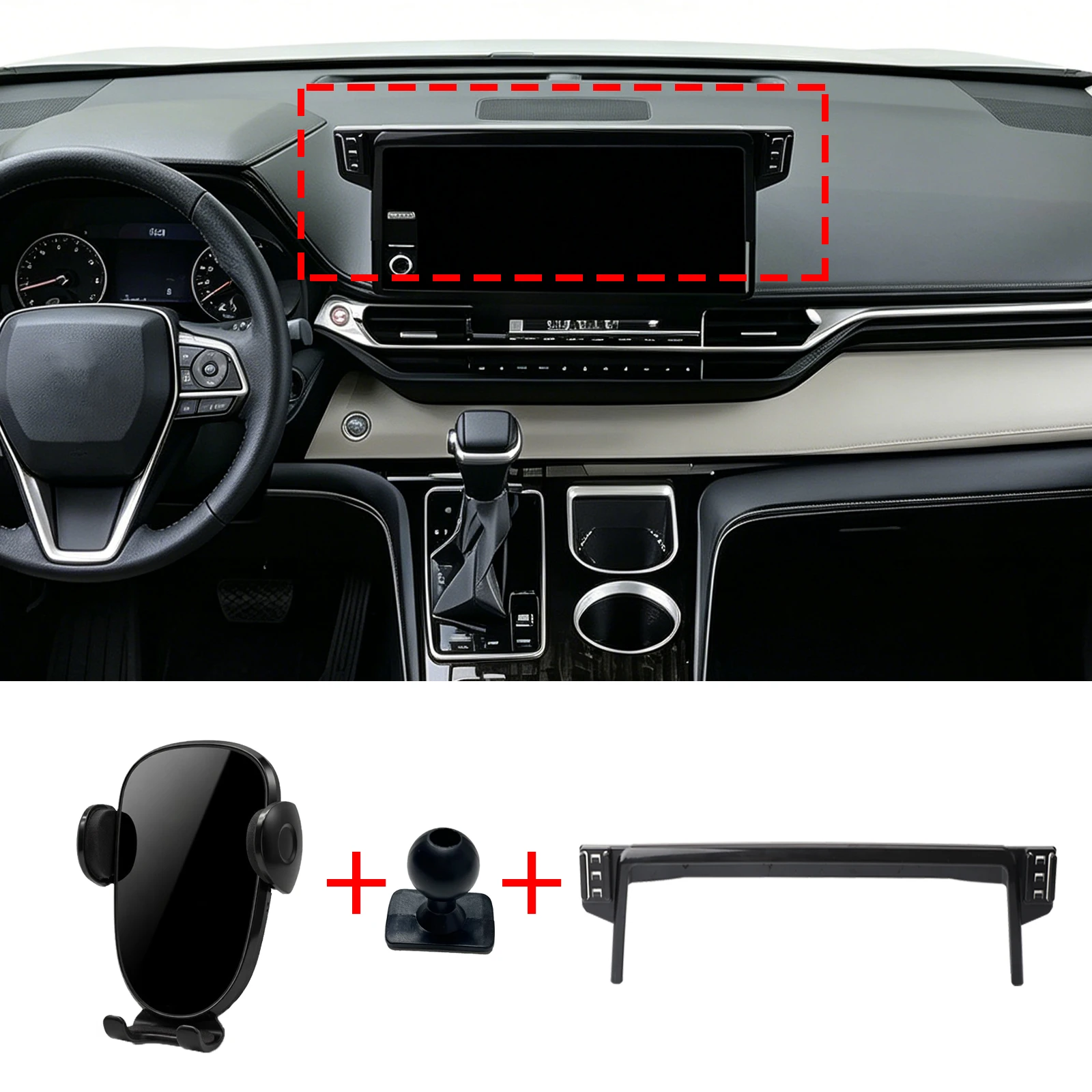 for Toyota Sienna 2025 2026 2027 LHD RHD Dashboard Phone Mount Car Bracket Simple Setup