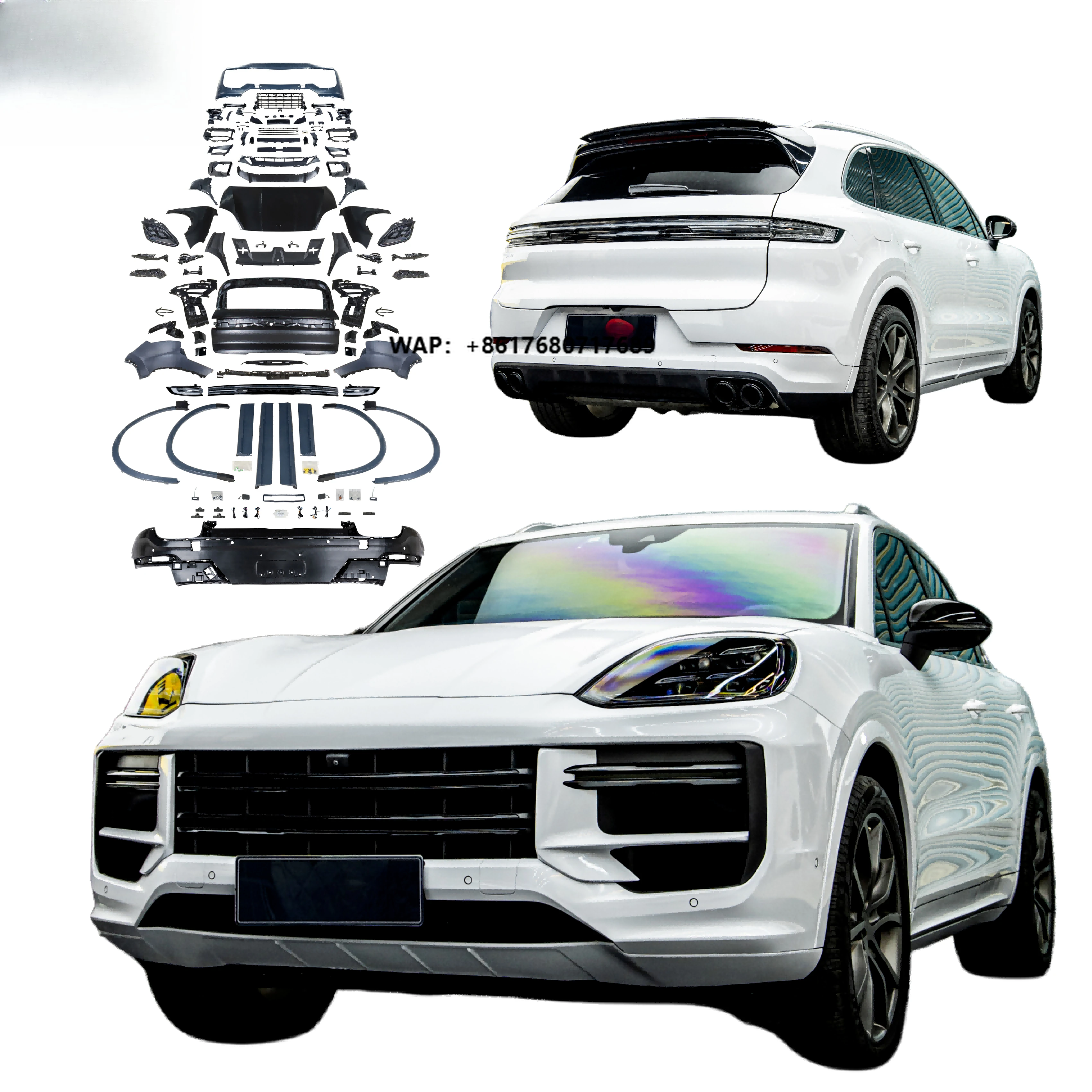 Bodykit for  9Y0.1 2018-2023 Facelift to 9Y0.2 Turbo Style 2025 DRL Light Diffuser Lip Bumper High Quality 1:1