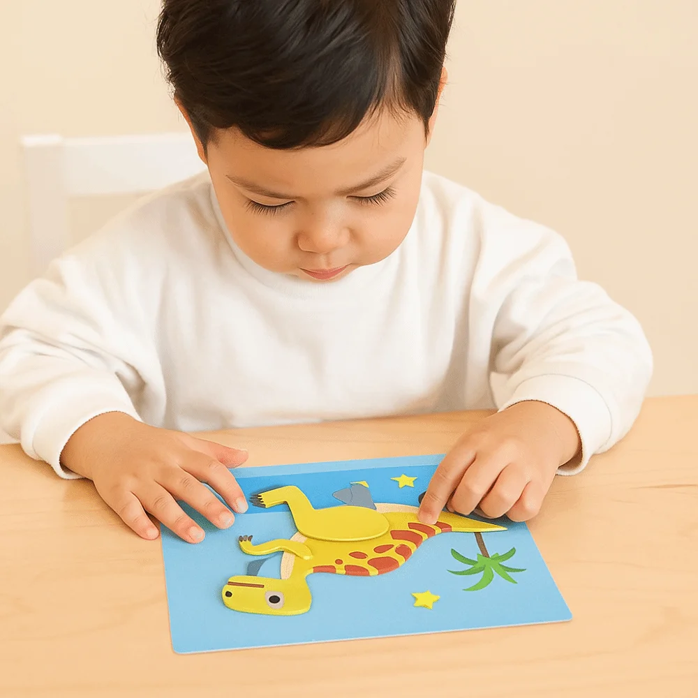 Cartoon EVA Foam Sticker 3D Reusable Montessori Educational Toys Funny Parent-Child Interaction Toys Children Education