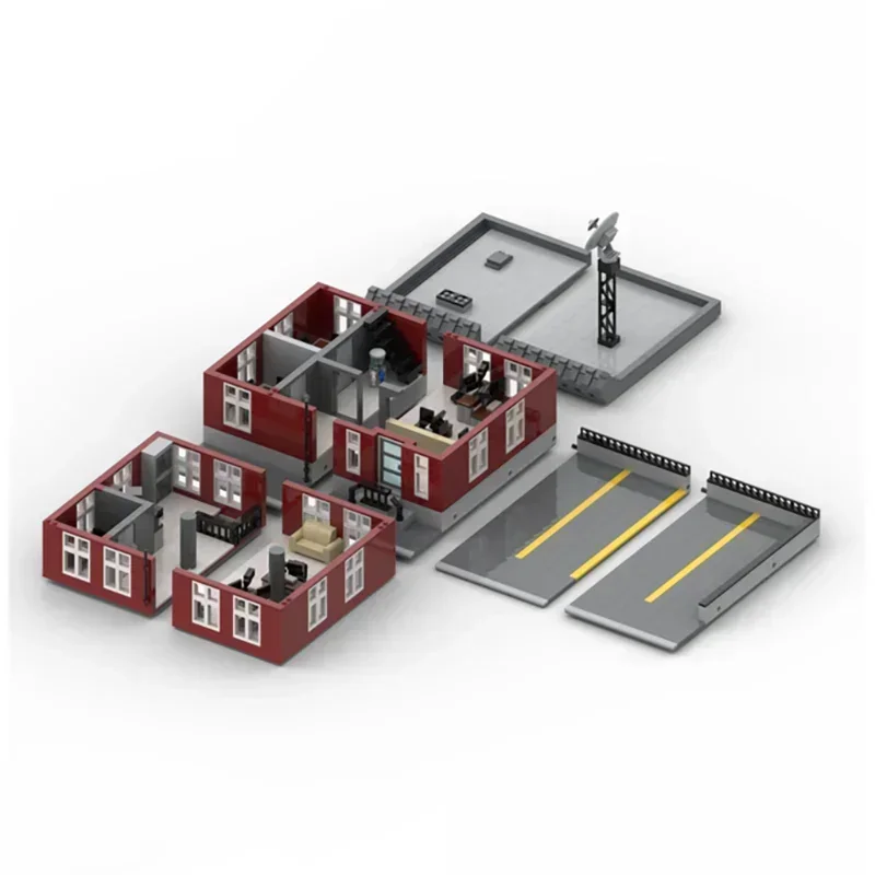 Moc Building Blocks Modern Modular Police Station Model Technology Brick City Street View DIY Construction For Holiday Gifts Toy