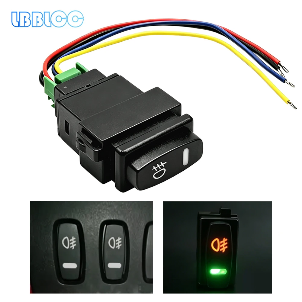 1Pcs Car Fog Light Switch For Renault Megane Scenic Twingo Espace Master Trafic Duster Original Size 5 Pin ON-OFF Button 12V